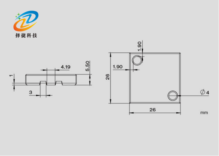 耐強(qiáng)酸堿抗金屬RFID防偽標(biāo)簽ZJ2626剖析展示圖