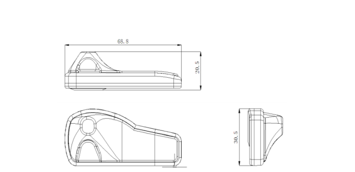 RFID雙頻硬標簽ZJ36061產品尺寸圖