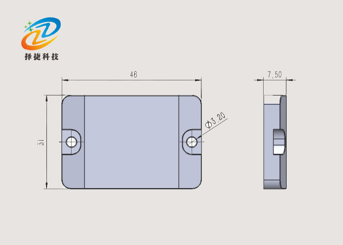 耐強酸強堿耐高溫抗金屬標簽ZJ4631產品實拍圖二